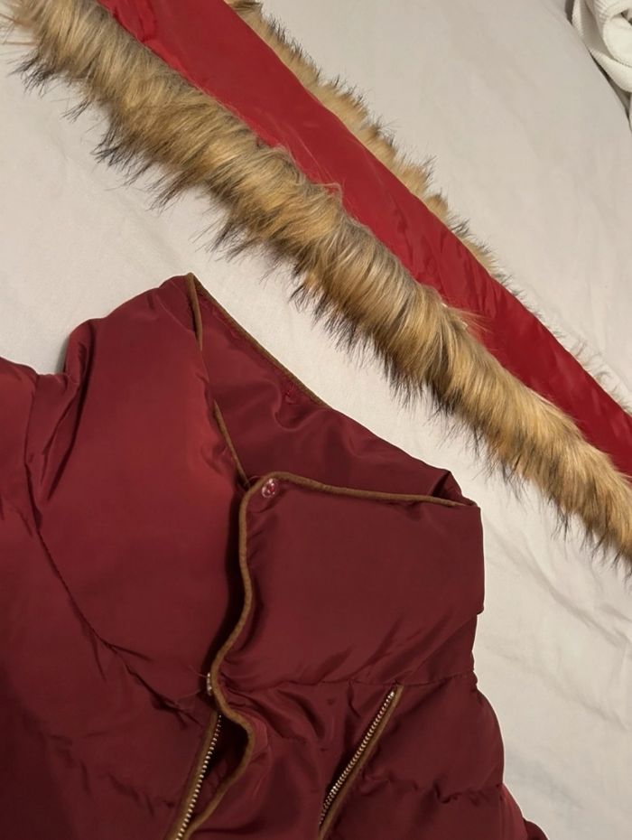 Manteau femme bordeaux - photo numéro 3