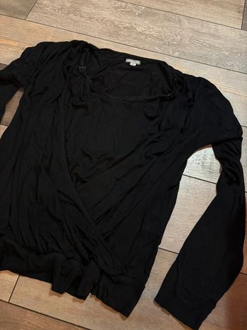 Pull noir cache cœur allaitement vertbaudet 38/40