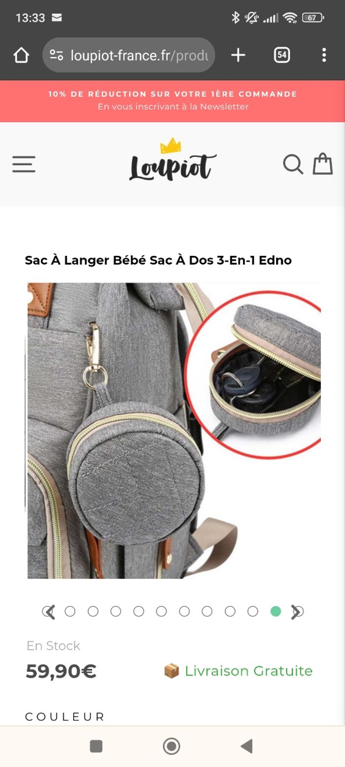 Sac à langer 3 en 1 : lit bébé table à langer sac à dos - photo numéro 7