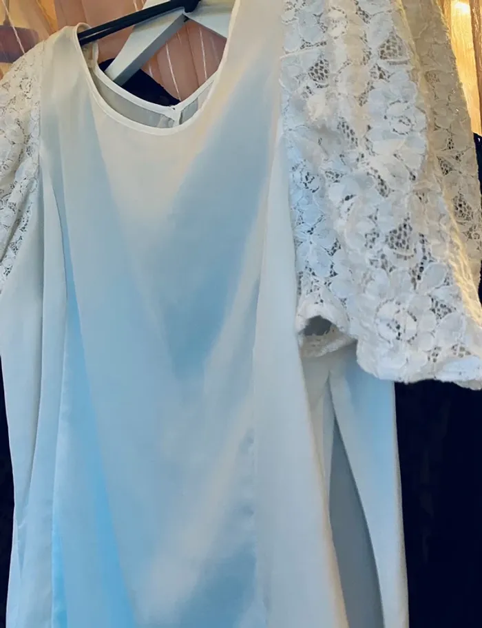# chemise dentelle blanche camaïeu # - photo numéro 2