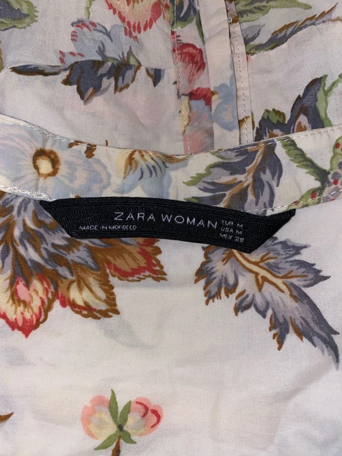 💛Chemise à fleurs Zara taille M - photo numéro 8
