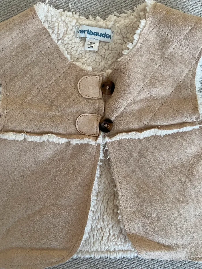 Gilet sans manches vertbaudet 12 mois comme neuf - photo numéro 2