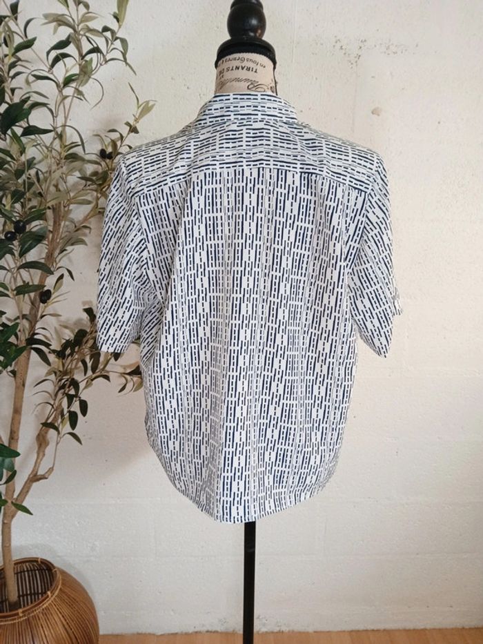Chemisier vintage blanc et marine – Taille L - Très bon état - photo numéro 5
