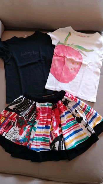 Lot de 3 jupe t shirt été