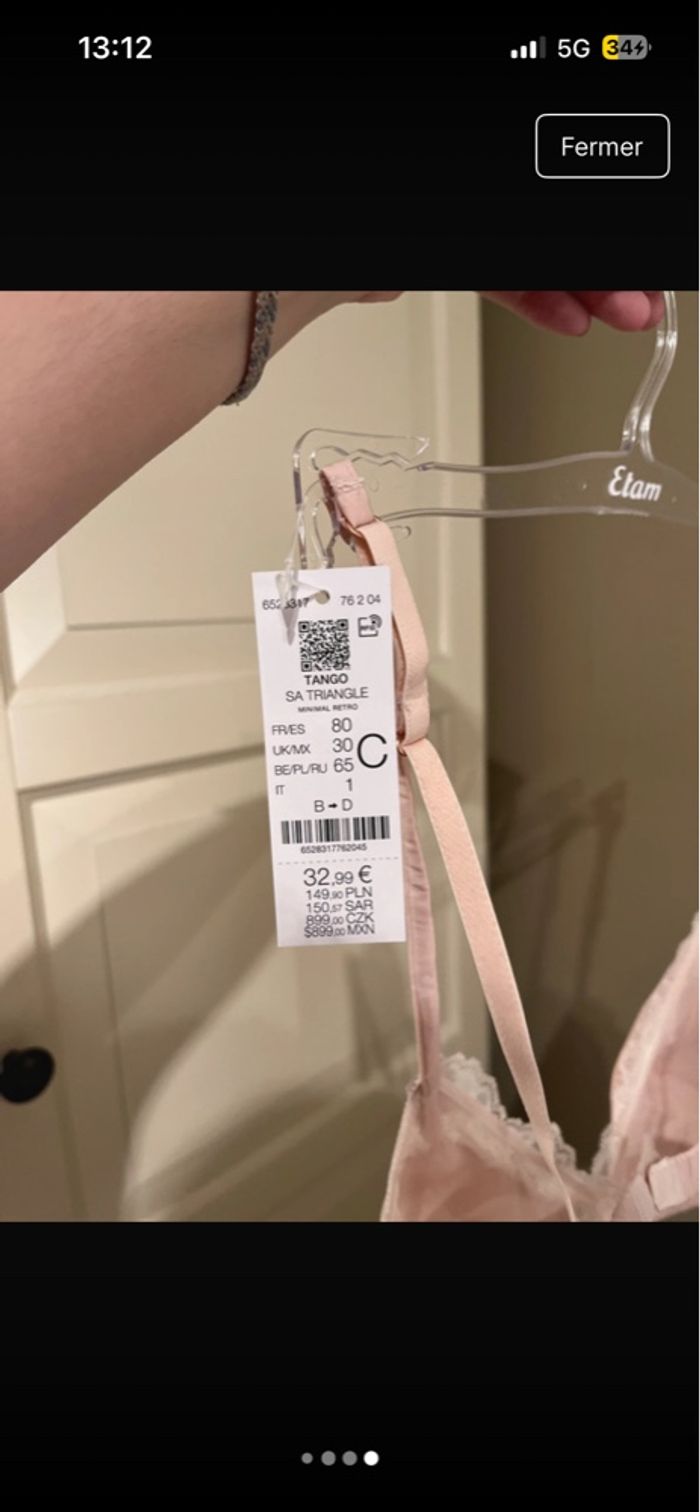 Soutien gorge rose poudré - photo numéro 2