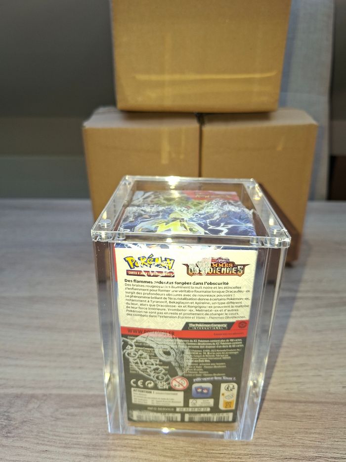 Lot de 3 protections acrylique demi display Pokémon aimantée épaisse 8mm de qualité premium - photo numéro 2