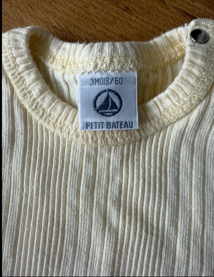 Brassière coton jaune Petit Bateau 3 mois - photo numéro 2