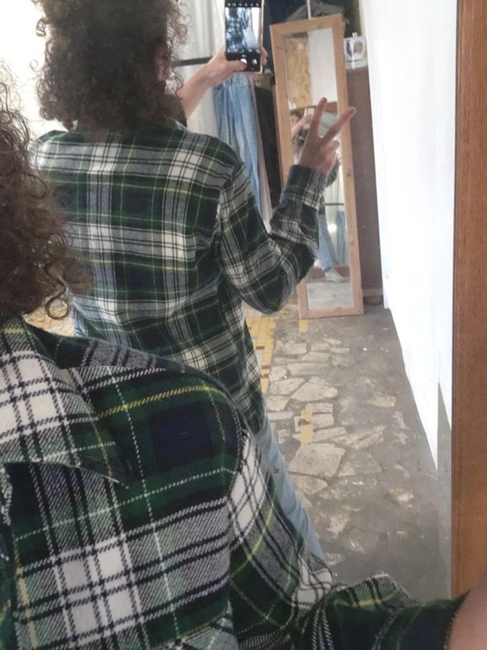 Superbe chemise à carreaux en laine vintage 80s bucheron - photo numéro 5