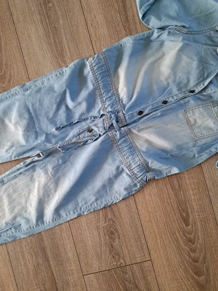 Salopette fine en jean taille 10 ans - photo numéro 3