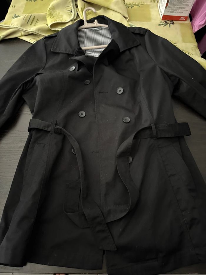 Trench noir grande taille femme - photo numéro 4