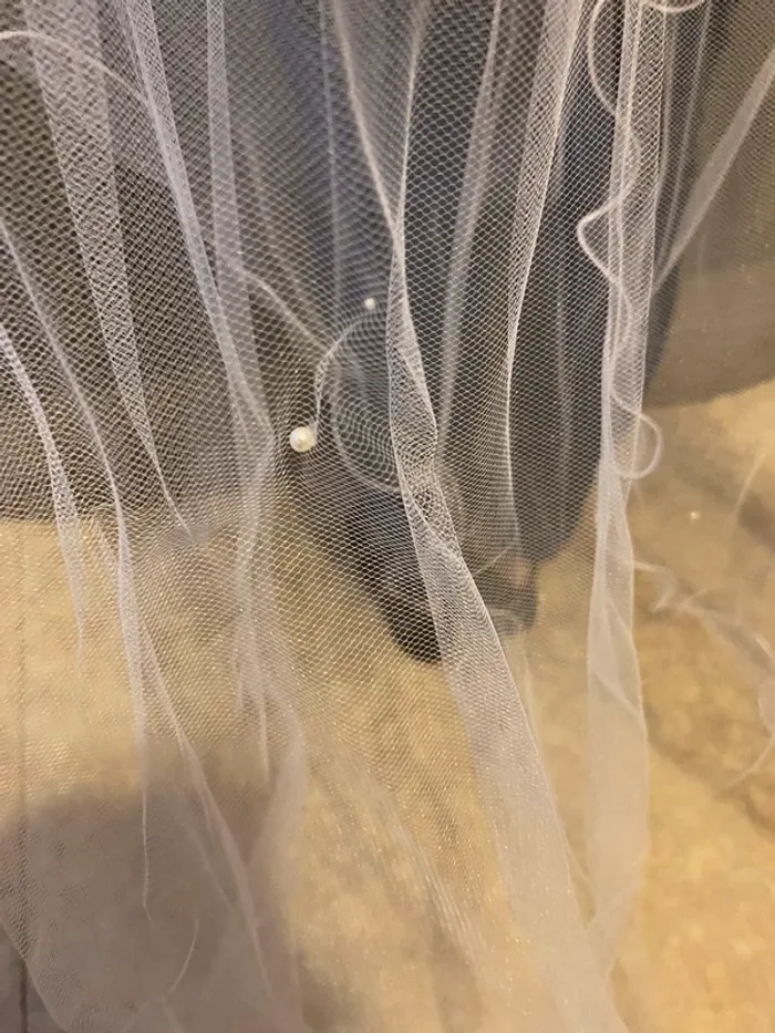 Voile mariée perlé - photo numéro 2