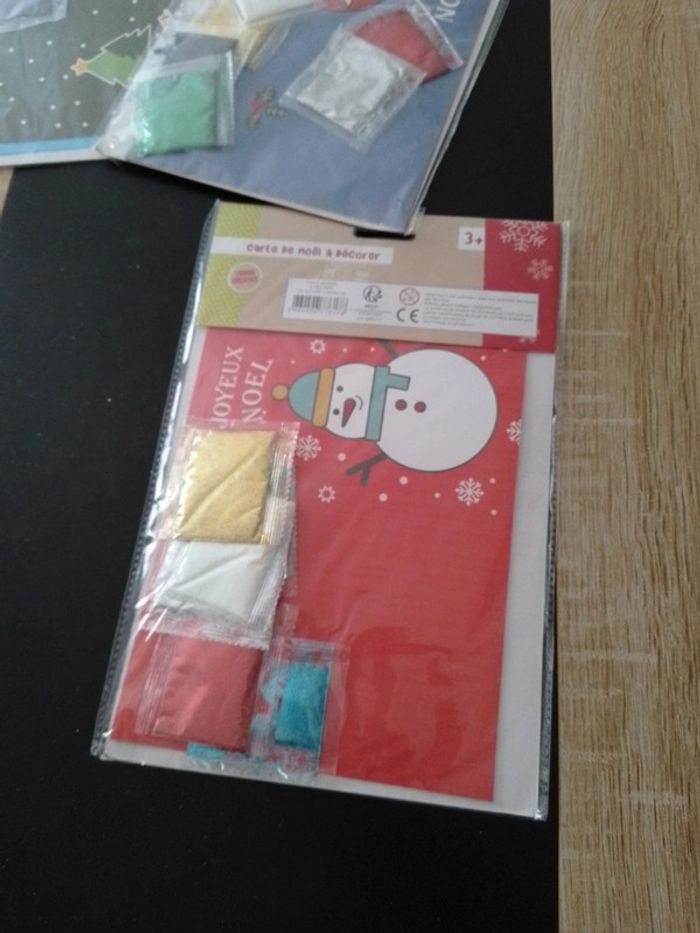 3x3 cartes loisirs créatifs paillettes de NOËL - 16x22cm ( plusieurs exemplaires voir annonce) - photo numéro 8