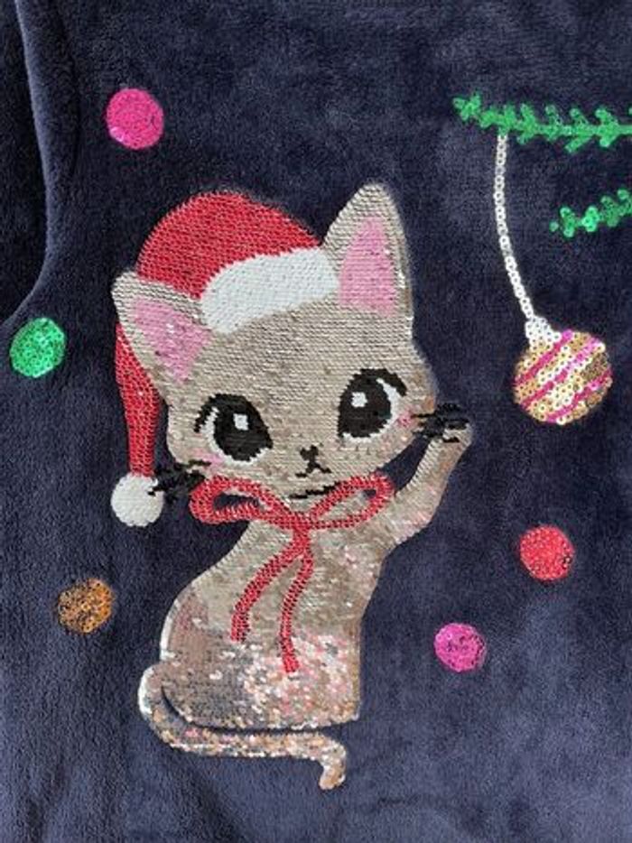 Sweat de Noël bleu marine en polaire douce - H&M 122/128cm (6-8 ans) - photo numéro 2