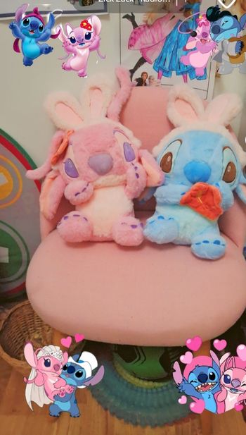 Lot de 2 peluches Stitch et Angel neuves