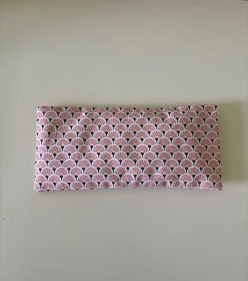 Bouillotte sèche / poche de froid thème évantails roses