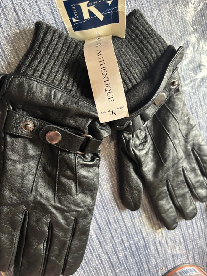Gant cuir noir - photo numéro 2