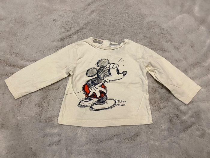 T-shirt manches longues Mickey Disney 12 mois