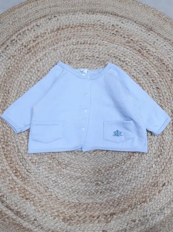 Gilet boutonné bleu