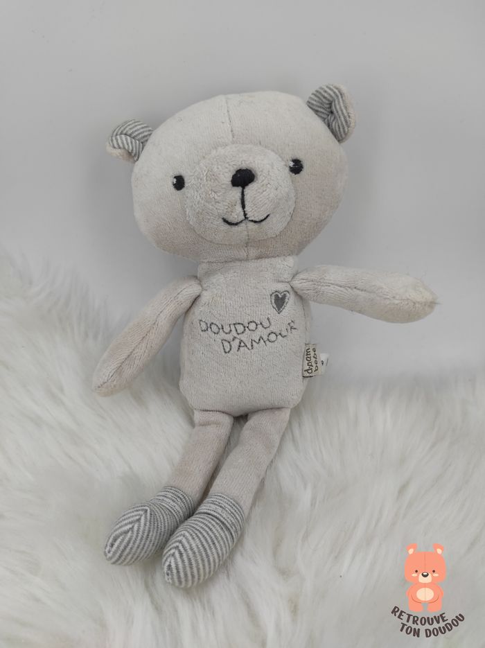 Doudou Ours Gris Doudou D'amour Dpam