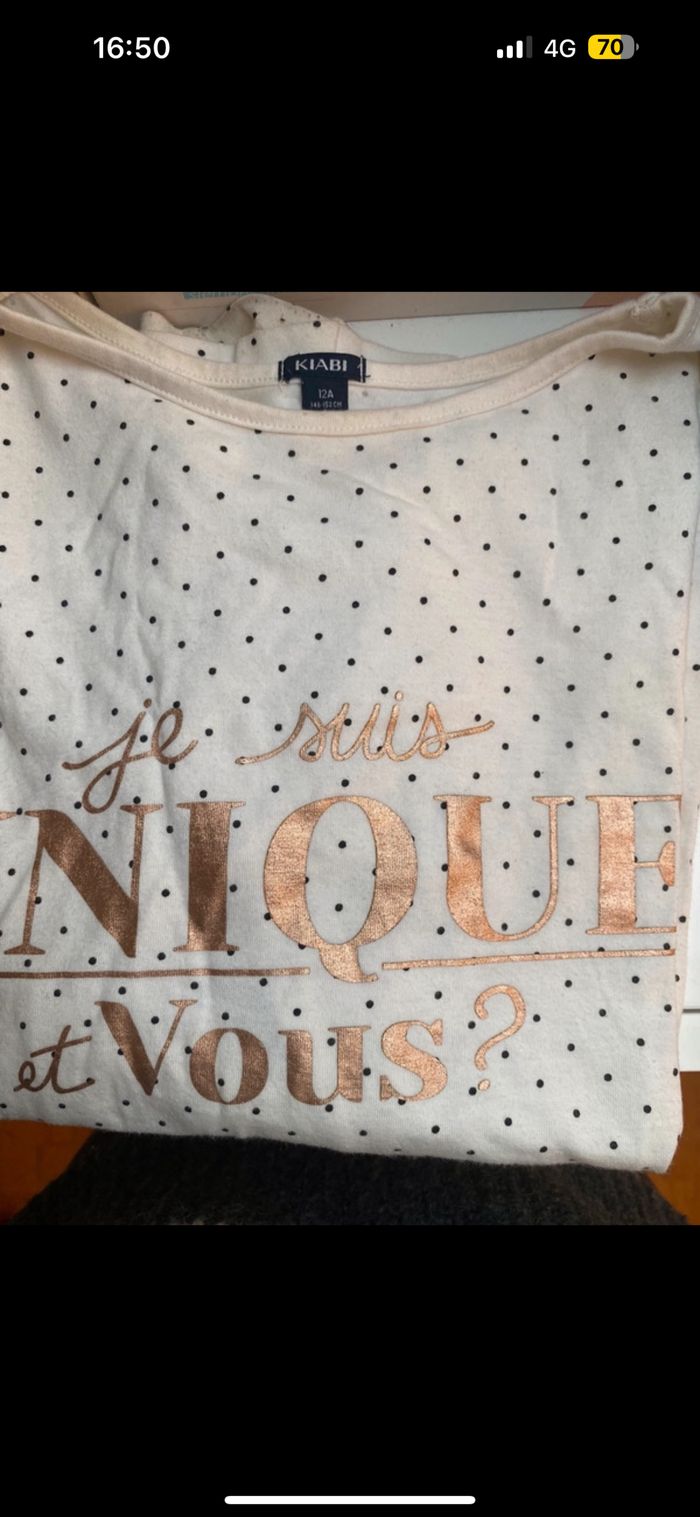 Tee shirt pour fille manches longues - photo numéro 4