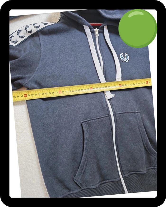 Sweat Zippé Fred Perry Bleu Marine - Taille S - photo numéro 7