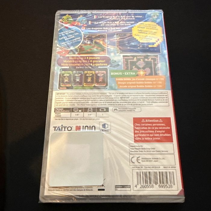 Bubble bobble 4 Friends neuf Nintendo switch - photo numéro 3