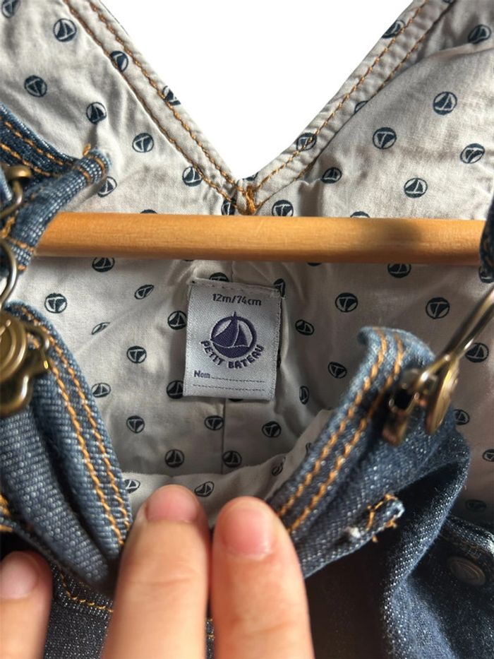 🌸 Robe salopette en jean Petit Bateau - 12 mois 🌸 - photo numéro 2