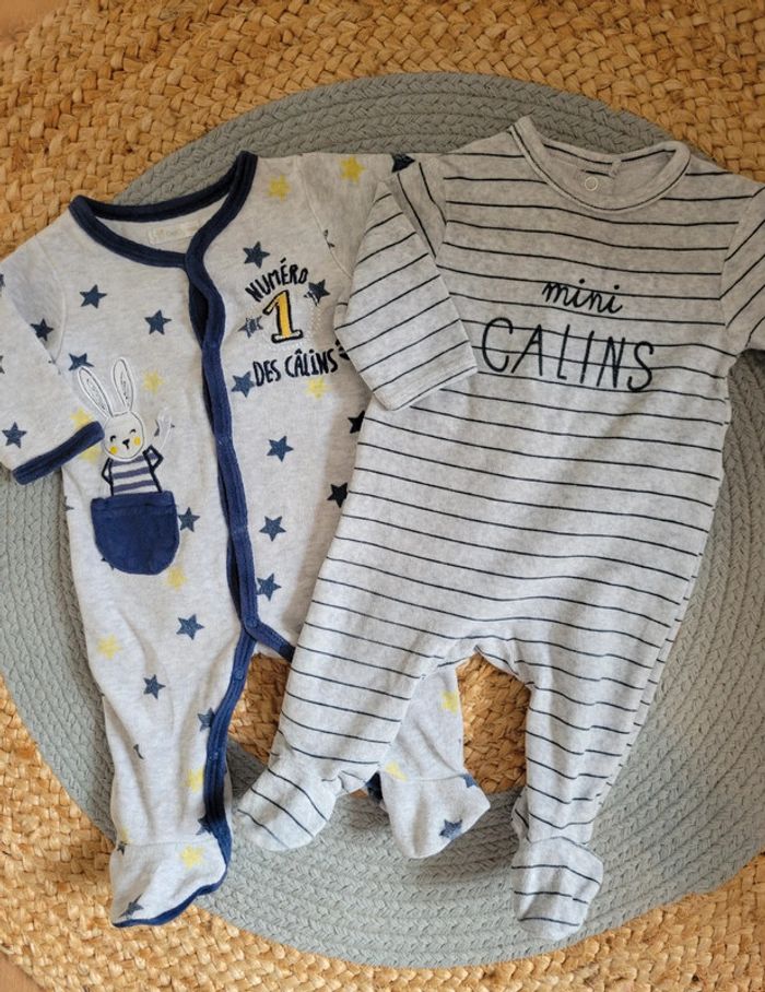 Lot de 2 pyjamas - Taille 3 mois
