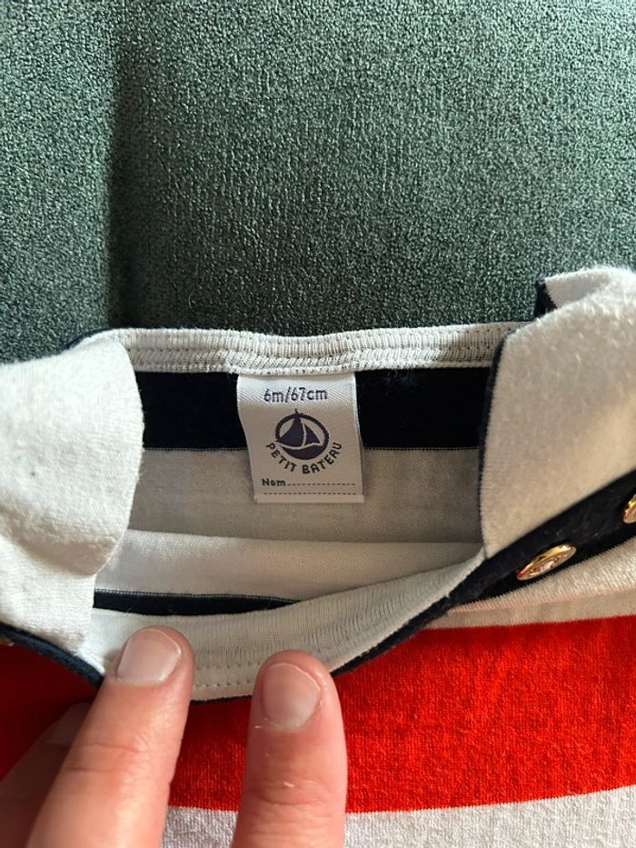 Jolie robe marine petit bateau 6 mois - photo numéro 4
