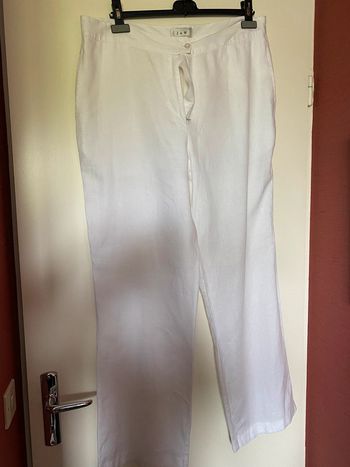 Pantalon blanc en lin taille 4 J & W