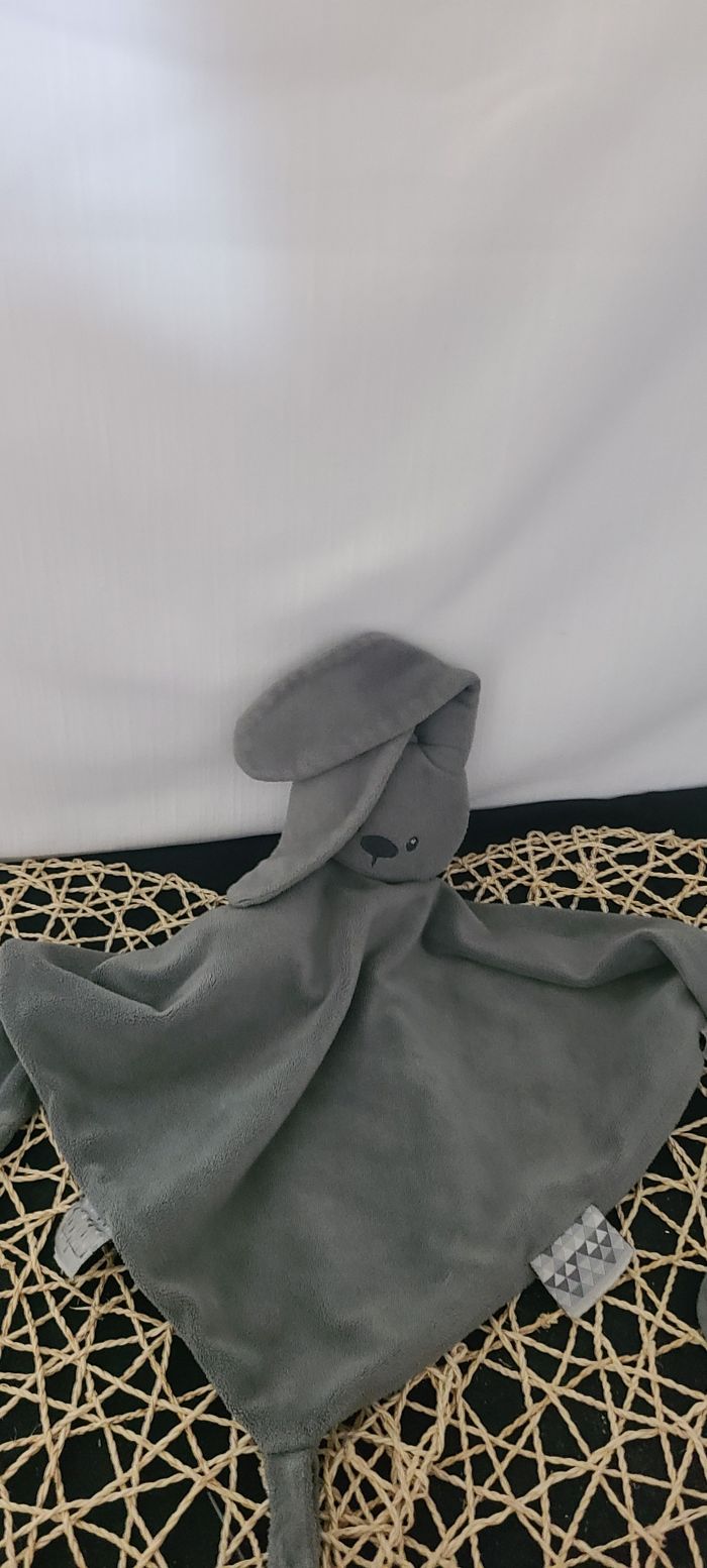DOUDOU PLAT NATTOU LAPIN LAPIDOU GRIS ANTHRACITE - photo numéro 2