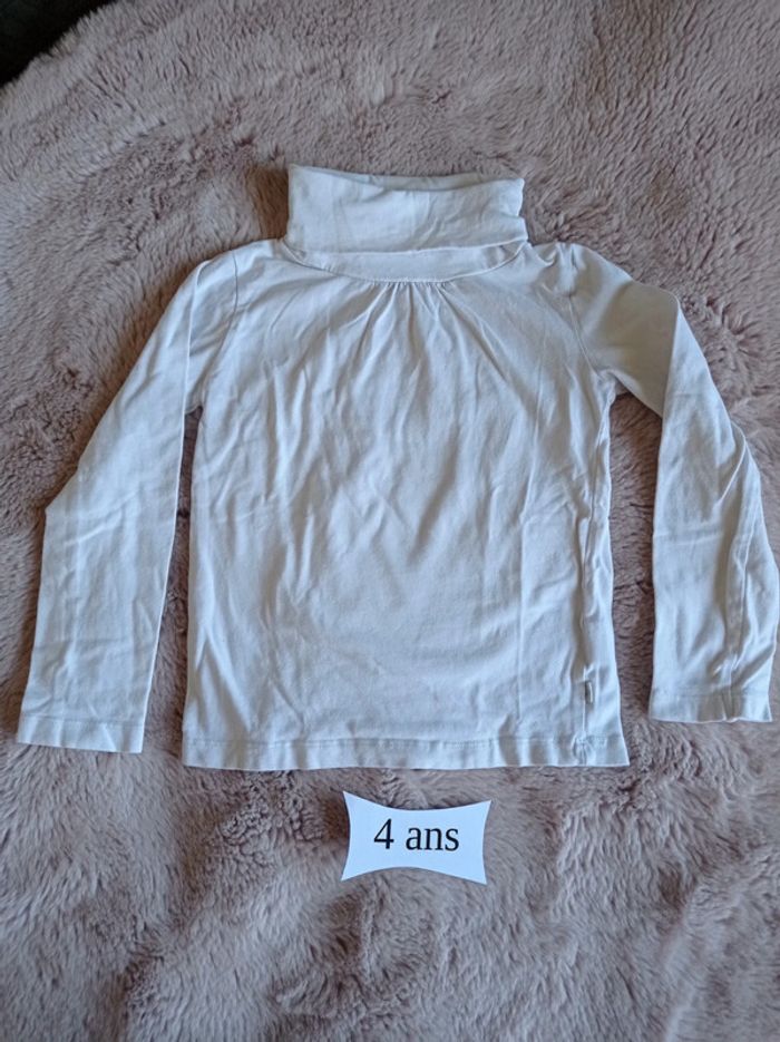 Sous-pull blanc 4 ans Okaïdi