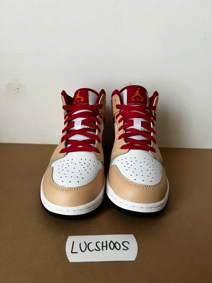 Nike Air Jordan 1 Mid Light Cardinal Curry - 38 - photo numéro 3