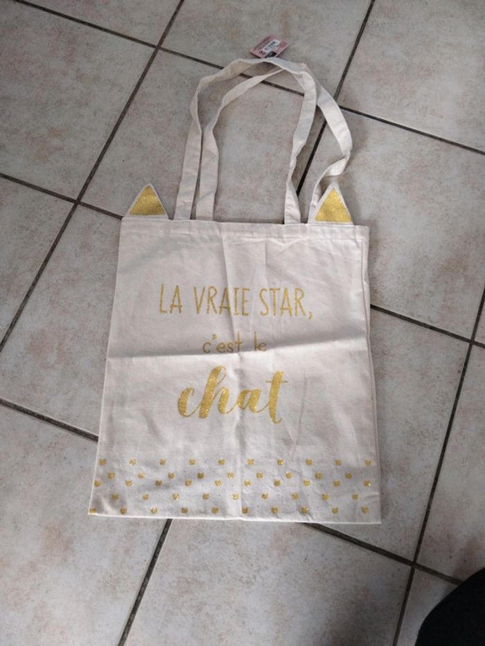 Sac tote bag chat neuf