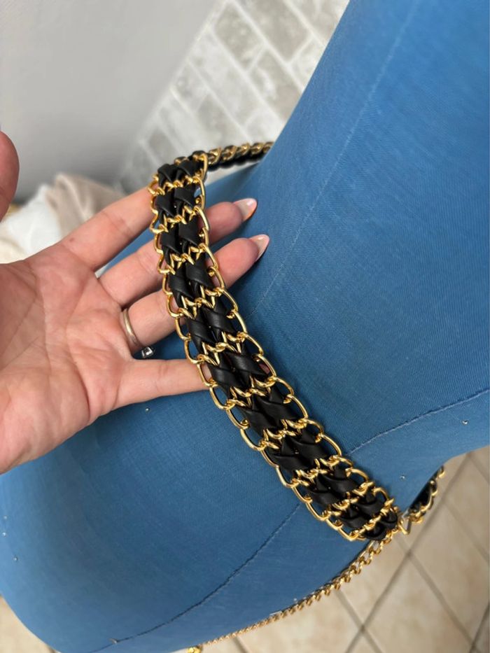 Ceinture métal doré - noir - taille unique - neuve - photo numéro 3