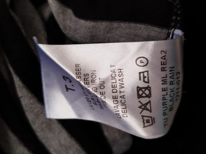 Robe noire imprimée avec voile manches 3/4 La mode est à vous taille 38 - photo numéro 6