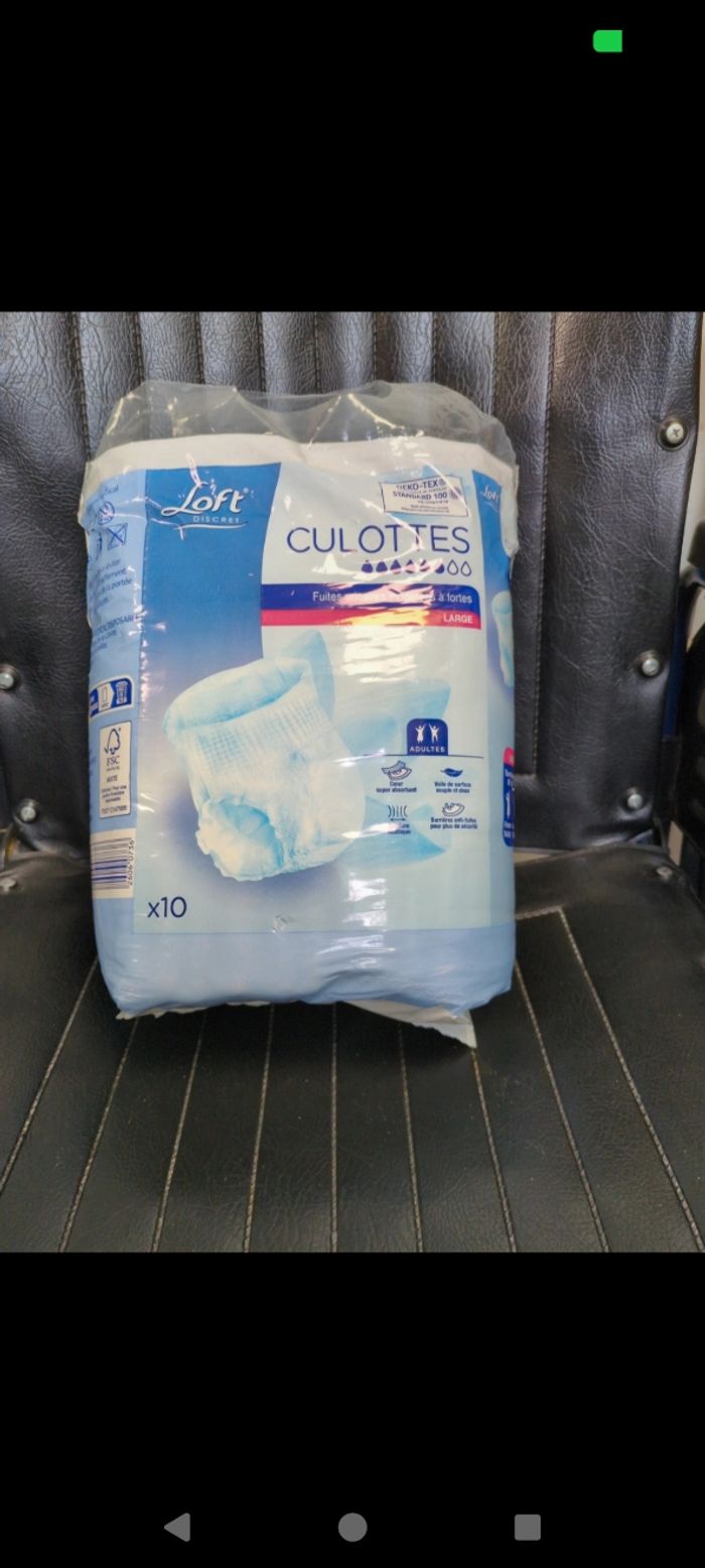 Culottes larges pour fuites urinaires