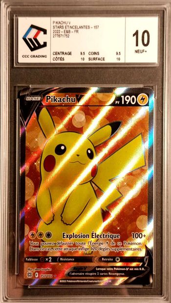 Carte Pokémon Pikachu V (BRS 157)Stars Étincelantes - Français - CCC 10