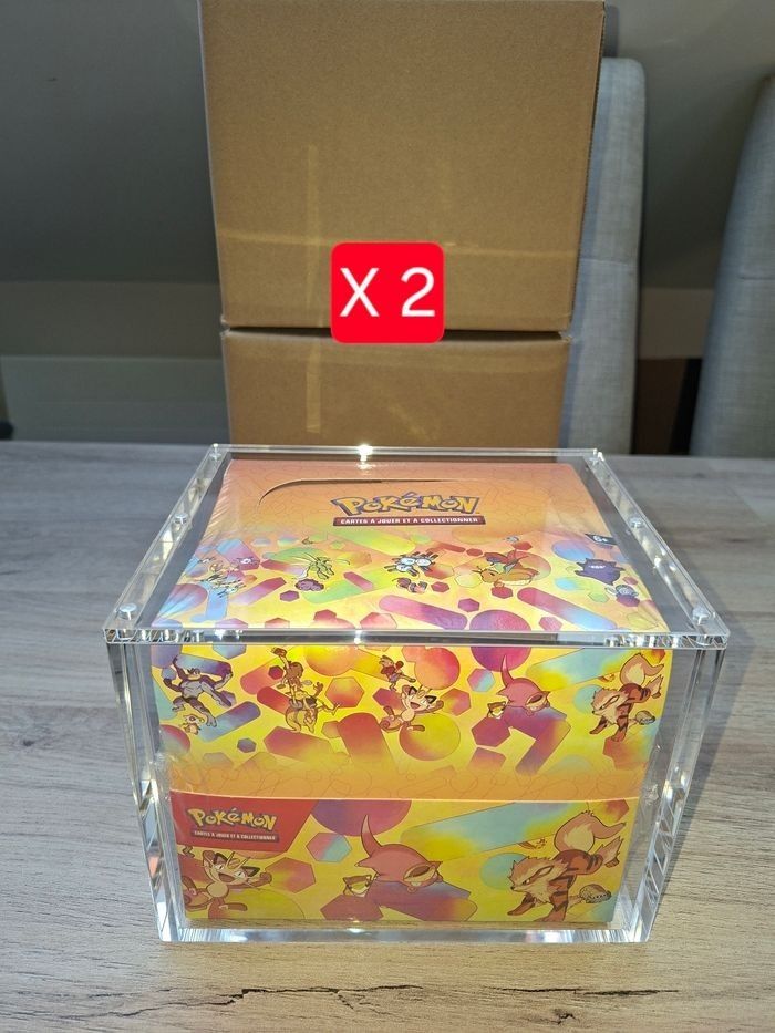 Lot de 2 acryliques pour display mini tin× 10 Pokémon aimantée épaisse 8mm