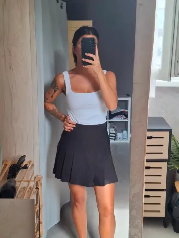 Jupe plissé noire Zara