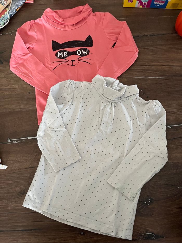 Lot 2 pulls col roulé