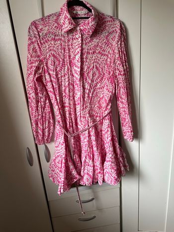 Mini robe rose imprimée zara M