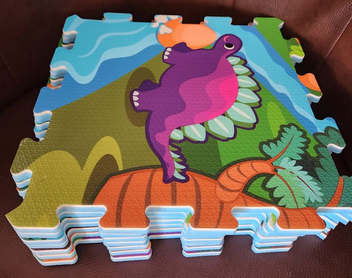 Tapis de sol 9 dalles mousse Dinosaures - photo numéro 5