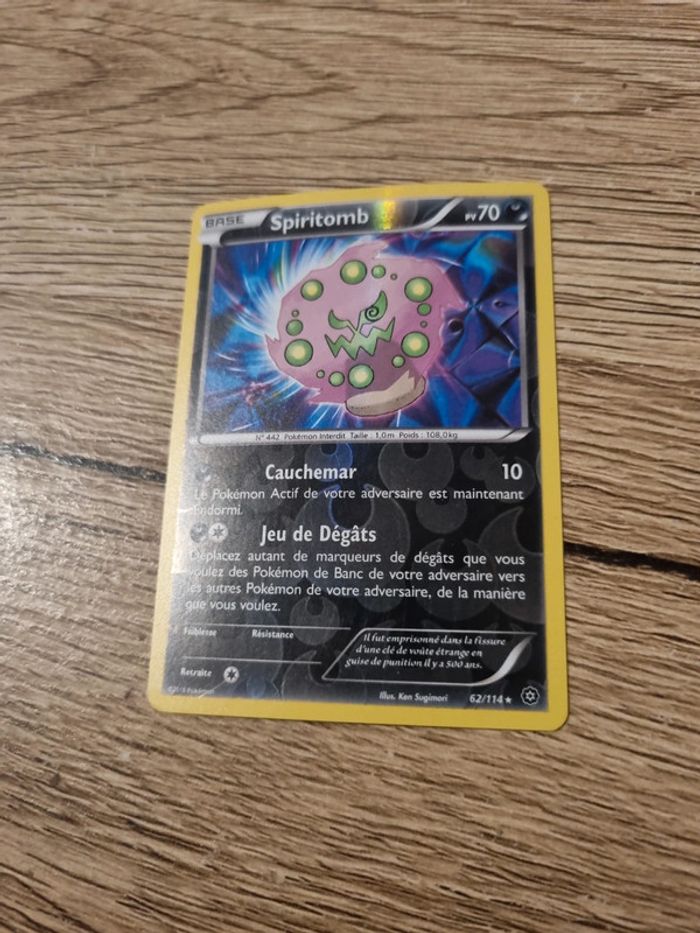 Carte pokémon spiritomb reverse 62/114 année 2016 - photo numéro 3
