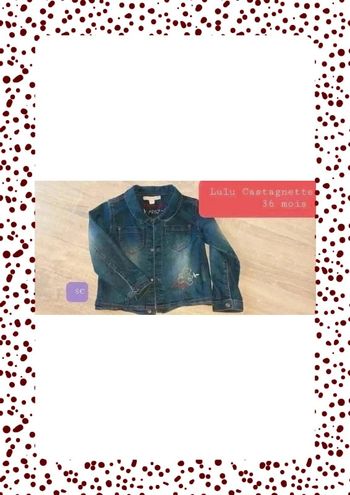 Veste en jean fille 3 ans Lulu Castagnette