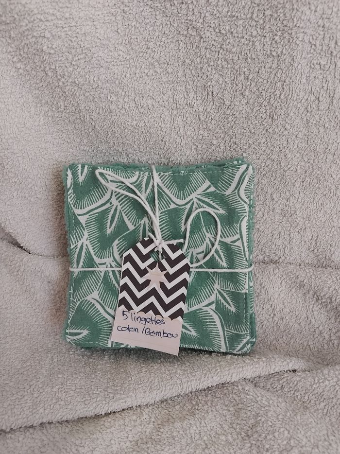5 lingettes coton/bambou