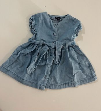 Robe manches courtes effet jeans - 3 mois - Kiabi