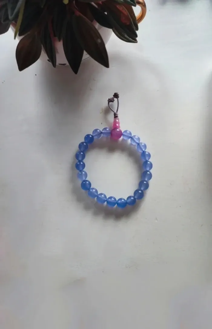 Bracelet fantaisie perles améthyste violet