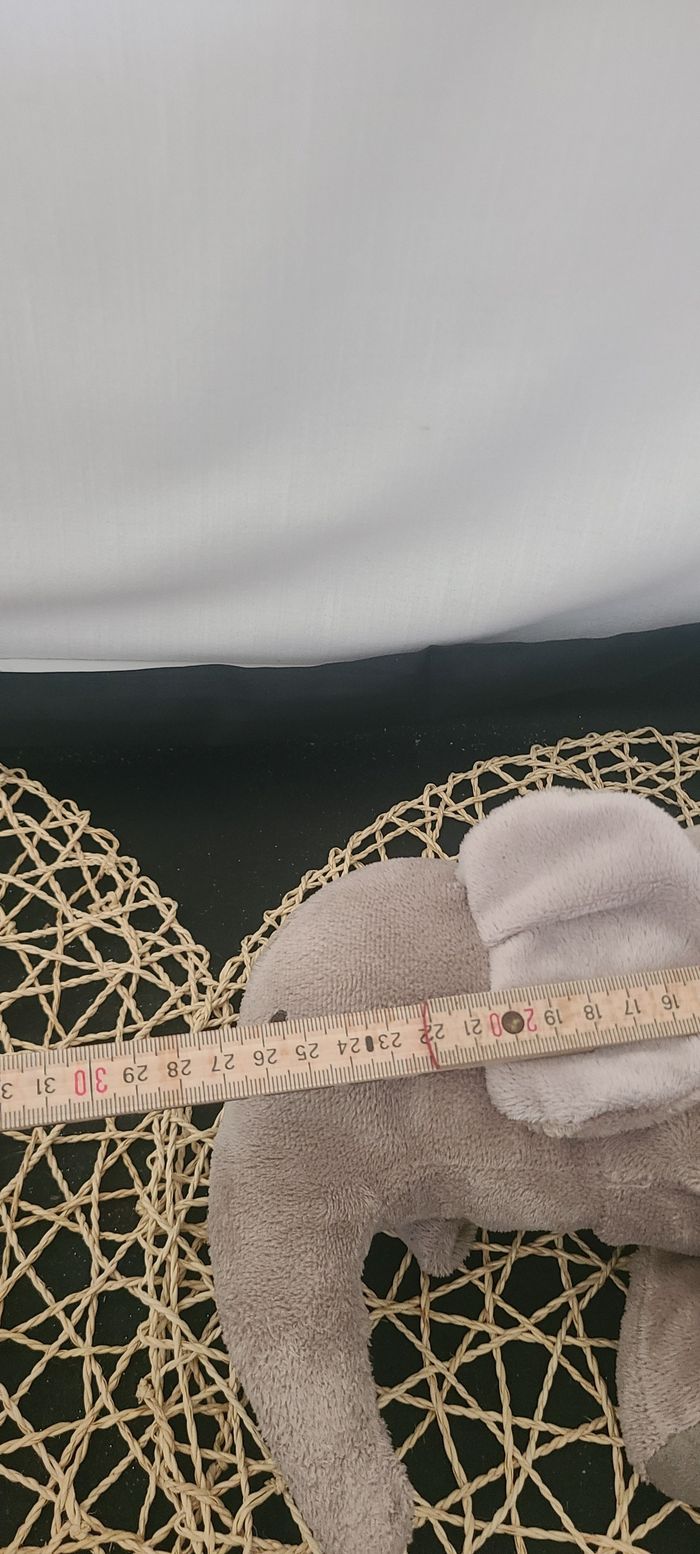 Peluche éléphant JACADI Un voyage en Afrique gris - photo numéro 7