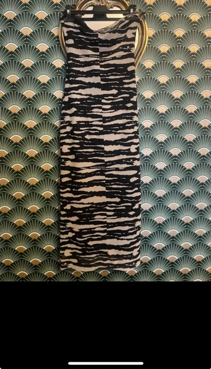 Robe bustier imprimé zèbre Zara taille L - photo numéro 3